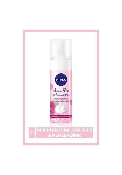 Nivea Aqua Rose Organik Gül Suyu İçeren Yüz Temizleme Köpüğü 150 ML