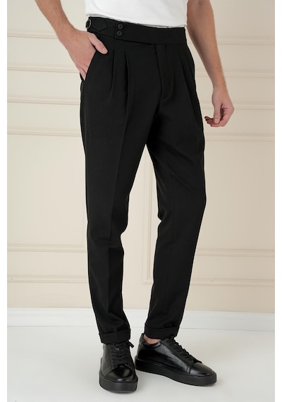 Efor P 1167 Slim Fit Siyah Spor Pantolon Siyah
