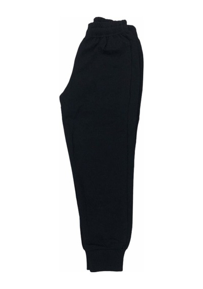 Nacar Store Unisex Çocuk Siyah Likralı Diz Yapmaz Kumaş Eşofman Altı