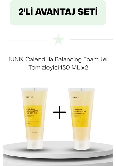İunık Calendula Balancing Foam Jel Temizleyici 150 Ml İkili Set