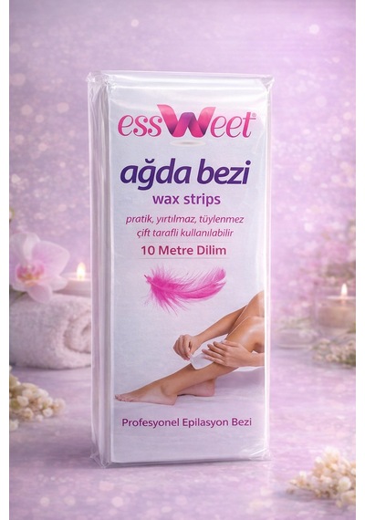 Essweet Ağda Bezi 10 Metre Dilim Profesyonel Epilasyon Bezi Çift Taraflı Kullanım Yırtılmaz Dayanıklı Ağda Bandı 2 Li Paket
