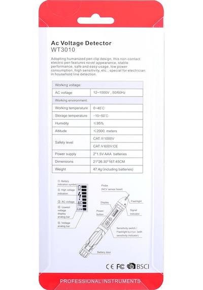 Wintact  Wt3010 Ac Voltmetre
