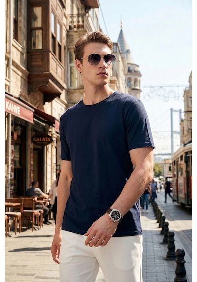 Buratti Erkek T Shirt 5904074 İndigo İndigo