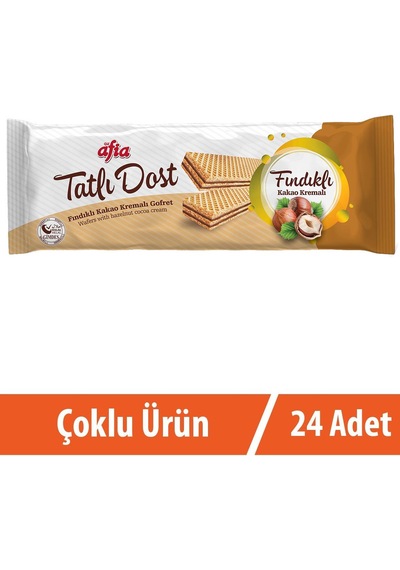 Afia Tatlı Dost Fındıklı Kakao Kremalı Gofret 24 x 140 G