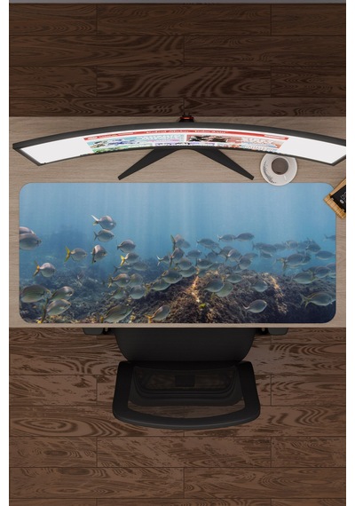 Sualtı Kaymaz Dikişli Kauçuk Oyuncu Mousepad V5 - 90x40 Xxl Gaming Mouse Pad Fare Altlığı