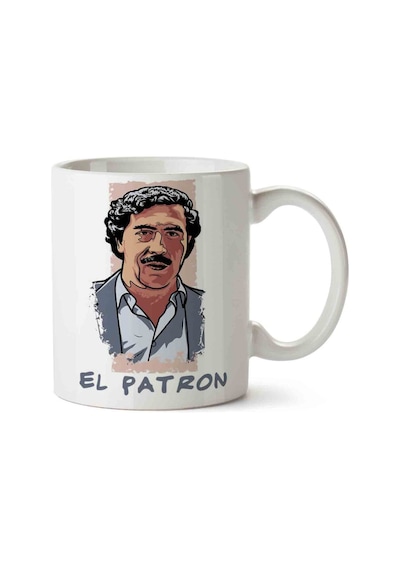 Escobar Narcos El Patron Iki Tarafı Baskılı Kupa Bardak Çok Renkli