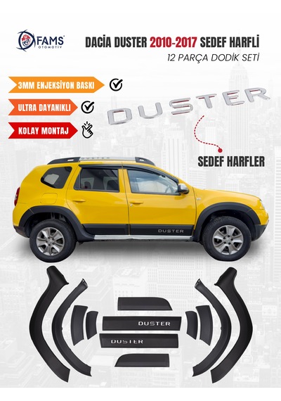Dacia Duster Uyumlu 2010-2017 Dodik Seti 12 Parça Sedef Harfli