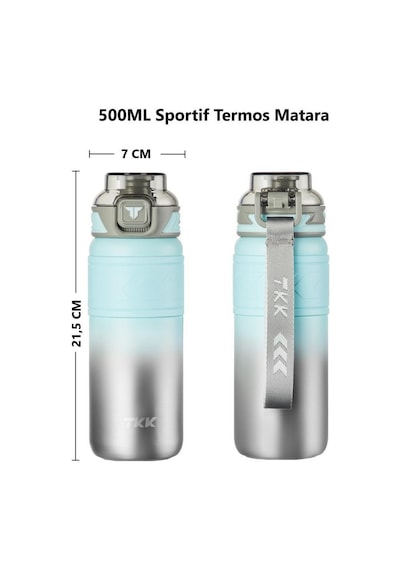 Tkk Çelik Termos Matara 500 Ml Mavi