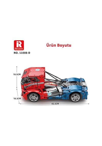 Reobrix Technic 11008 Rc Tır Kamyonet Kumandalı&motorlu Yaratıcı Yapı Blok Seti Building Blocks - 2116 Parça