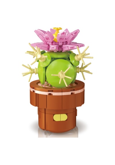 Building Block Flower 181 Parça Kaynana Topuzu Kaktüsü Nhr Oyuncak