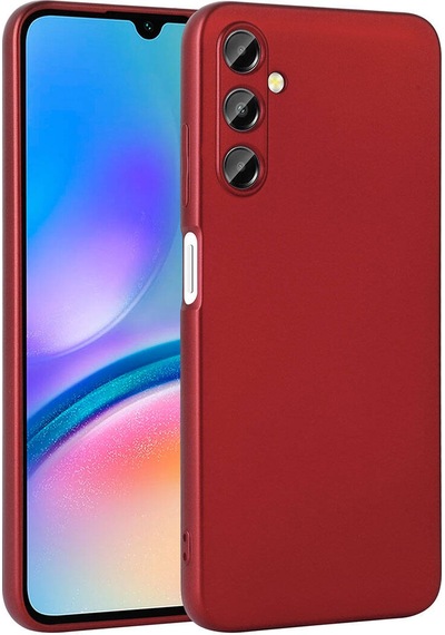 ekılıf - Samsung Galaxy A05S uyumlu - Kılıf Mat Soft Premier Silikon Kapak - Kırmızı