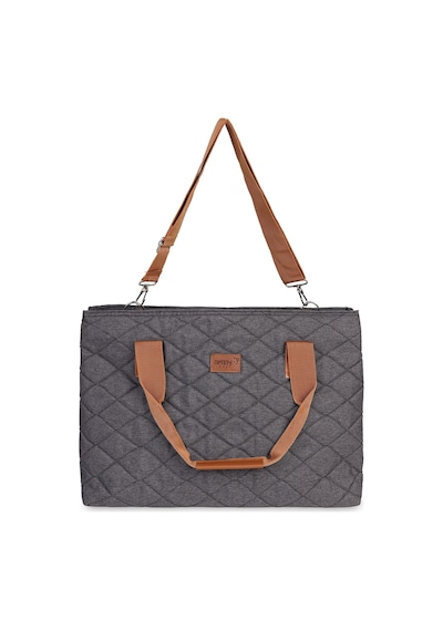 Nenny Baby Kapitoneli Mommy Bag Anne Bebek Bakım Çantası - Gri Füme