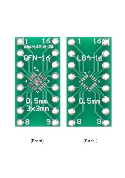 Lga16/qfn16 To Dıp16 Qfn 0.5mm 3x3mm Qfn16 Adapter To Dıp Transfer Pcb