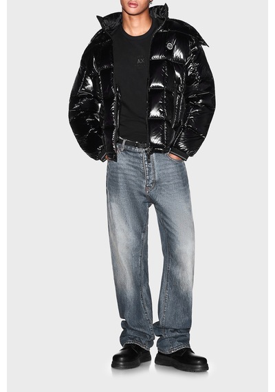 Armani Exchange Kuş Tüyü Dolgulu Su Geçirmez Şişme Mont Erkek Mont Xm003344 Af23755 Uc001 Siyah