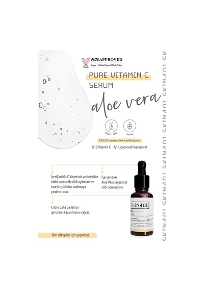 Skin401 %10 Vitamin C Aydınlatıcı Renk Tonu Eşitleyici Serum 30ml