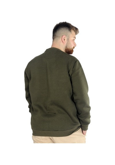 Mode Xl Erkek Sweatshirt Bisiklet Yaka Basic 20131 Haki 001