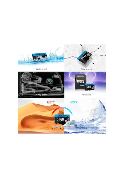 Adata 256gb Premier Microsdxc Card With Adapter Uhs-ı Class10 V10 Hafıza Kartı