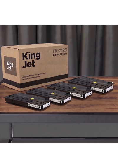 Kingjet Kyocera Uyumlu  Tk-7125 Standart Kapasiteli 4'lü Paket Çipli Uyumlu  Toner Taskalfa 3212i
