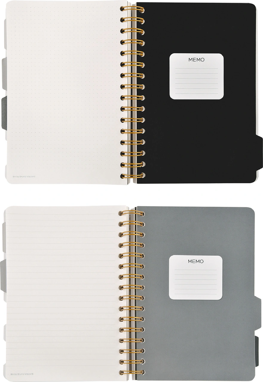 Spiralli Defter A5 4 Ayraçlı, 30 Yap. Çizgili, 30 Yap. Çizgili, 30 Yap. Noktalı, 30 Yap. Düz Desen1