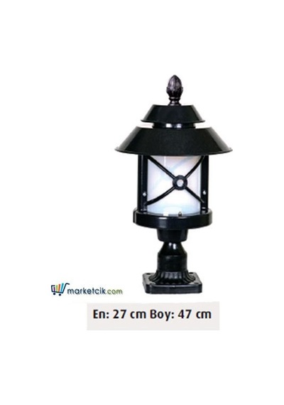 Abs Rumeli Fenerli Model Set Üstü Park Bahçe Aydınlatma Armatürü Siyah