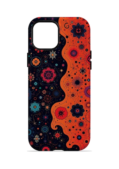 Velvoria Valestra Midnight Bloom Split Apple iPhone Uyumlu 14 Darbe Korumalı Kılıf Valestra Select - Midnight Bloom Split