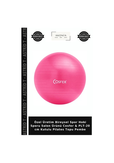 Özel Üretim Bireysel Spor Hobi Sporu Salon Ürünü Cosfer & Plt-20 Cm Kutulu Pilates Topu Pembe