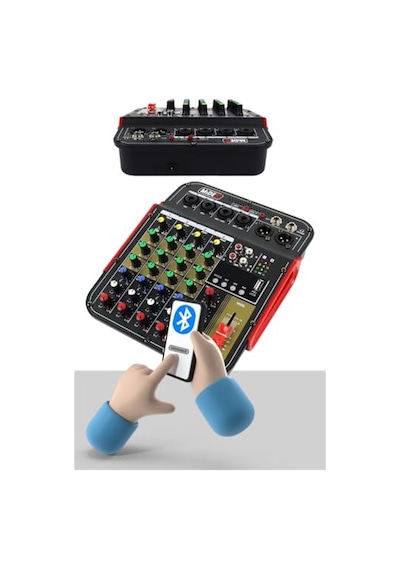 Midex Vokal Paket-2 Cx1 Stüdyo Mikrofon 6 Kanal Stüdyo Kayıt Mikseri Kulaklık Ekipman Seti