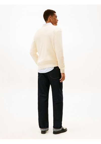Tommy Hilfiger Seasonal Graphıc Cotton Cneck Erkek Bej Kazak - Mw0mw41647 Bej