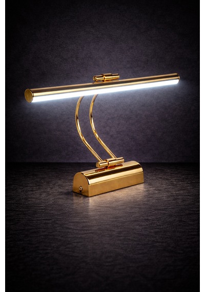 Merwish Flüt Led Aplik 50 Cm Duvar Aydınlatma 6500k Beyaz Işık Kablo Bağlantılı 220v Modern Tasarım Gold