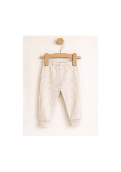 H&c Coolboy H&c Bebek Patiksiz Alt Pantolon %100 Pamuk Esnek Fitilli Ribana 0-36 Ay Bej