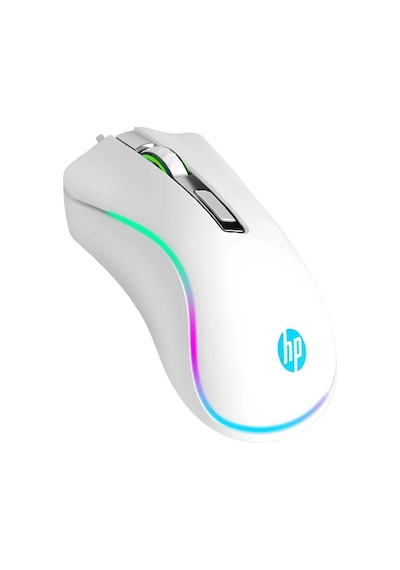 HP G100 1600 Dpı Usb Kablolu Optik Ledli Gökkuşağı Aydınlatmalı Oyuncu Mouse Beyaz