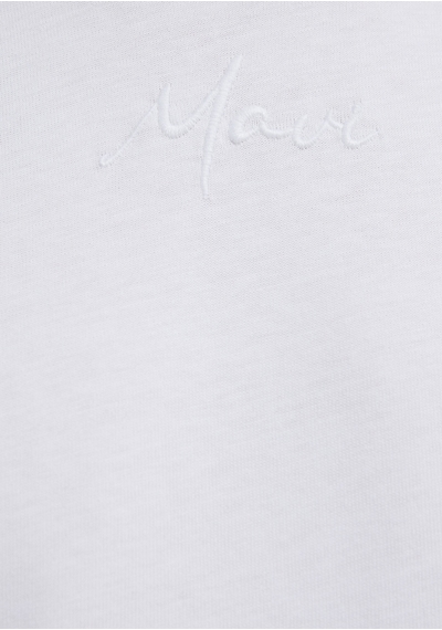 Mavi - Mavi Nakışlı Beyaz Tişört 0613130-620 Beyaz