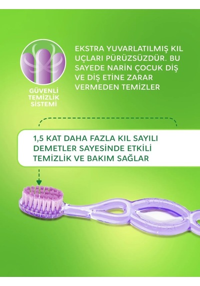.kids Ekstra Soft Diş Fırçası 3-7 Yaş Renkli