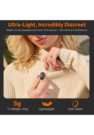 Air Se-01 Kablosuz Mikrofon Sistemi, Usb-c/lightning, 2 Verici + 1 Alıcı, Aı Gürültü Engelleme, Klipsli Ve El Tipi Kullanım