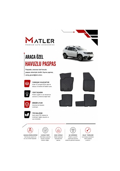 Dacia Duster 4x2 2015 Model 4d Ekstra Havuzlu Paspas