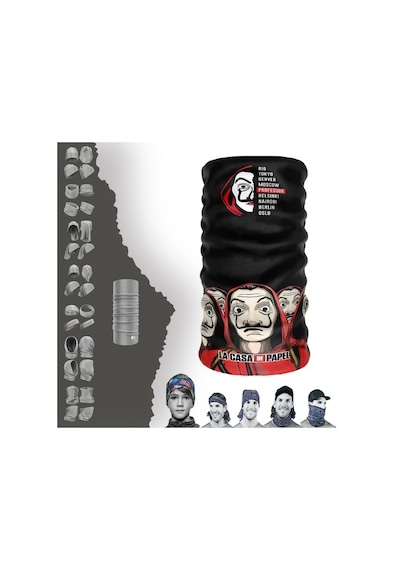 E-Taktik La Casa De Papel Boyunluk Bere Bandana Maske Bone Toka Saçbandı Çok Renkli