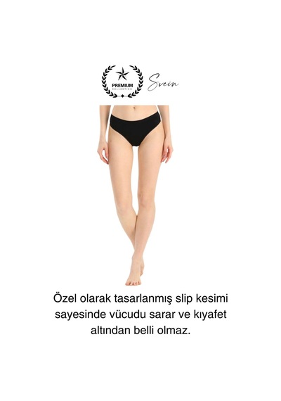 Yeni Sezon Slip Kesim Kaymaz Ve Konforlu Toparlayıcı Şekillendirici Kadın Slip Külot İç Çamaşırı Siyah