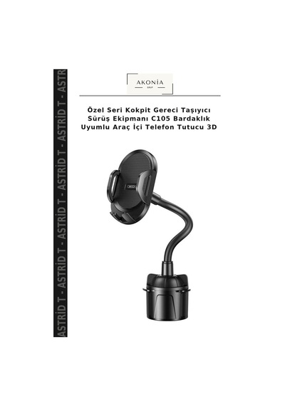Özel Seri Kokpit Gereci Taşıyıcı Sürüş Ekipmanı C105 Bardaklık Uyumlu Araç İçi Telefon Tutucu 3d