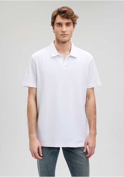 Mavi - Beyaz Polo Tişört 0611904-620 Beyaz