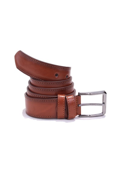 Dagoster DMK26-354 Taba 4 CM Suni Deri Erkek Kemer Taba