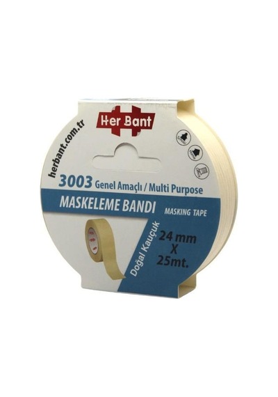 24mmx25mt Maskeleme Band Doğal Kauçuk Hotmelt Bant Yüksek Kalite