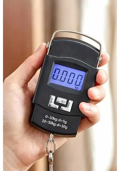 Mobee Wh50 Bavul Valiz El Çantası Ağırlık Ölçme Tartısı Minik Lcd Ekranlı Kilogram Ölçme Terazisi