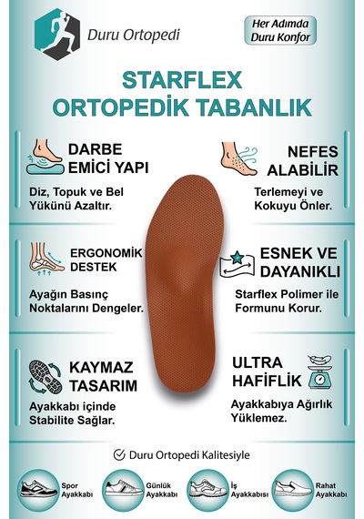 Starflex Ortopedik Tabanlık 1 Çift