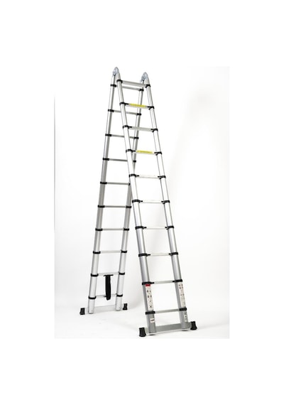 Cardilife 310 Cm +310 Cm -10+10 Basamaklı Alümınyum Teleskopik Merdiven - A Tipi Uzayan Merdiven 10+10