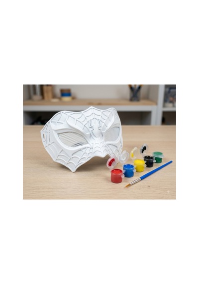 3d Baskı Örümcek Adam Maskesi Boyanabilir Maske 6'lı Boya Ve Fırça Dahil Diğer