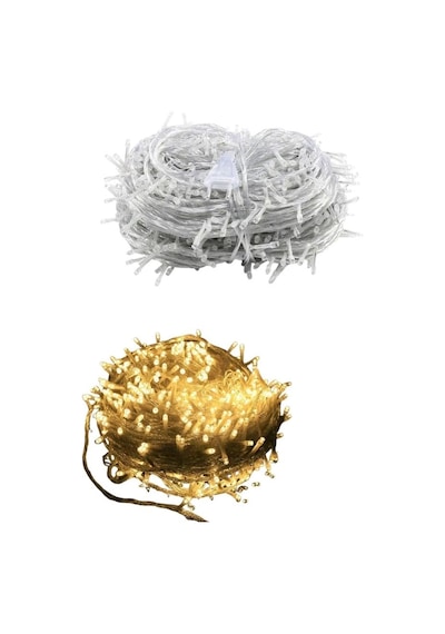 10 Metre Günışığı Led Işık Fişli Dekoratif Sarı Ton Aydınlatma 3 Modlu Led Şerit