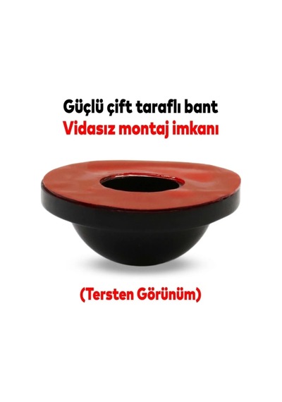Silikon Kapı Stoperi Siyah 3 Adet Tamponu Kendinden Yapışkanlı Siyah Kapı Kolu Stopu