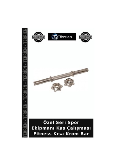 Özel Seri Spor Ekipmanı Kas Çalışması Fitness Kısa Krom Bar