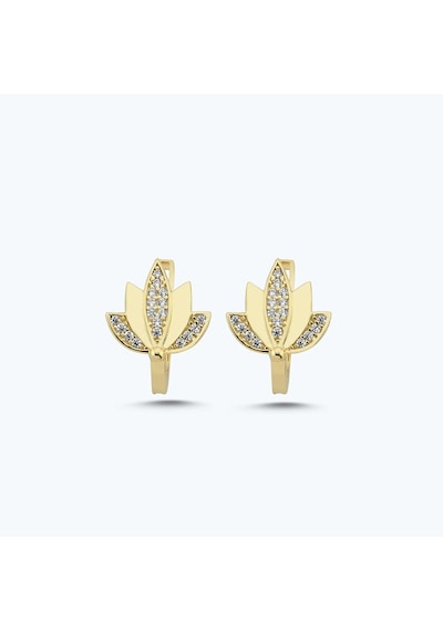 Altınbaş Altın Taşlı Lotus Küpe Akp0055-y-25649 Çok Renkli