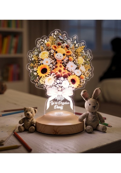 Zürafalı Ayçiçeği Işıklı Çiçek Buketi Led Lamba - Kişiye Özel Çocuğa Doğum Günü Hediyesi, Bebek Ve Çocuk Odası Lambası Zürafalı Ayçiçeği Işıklı Buketi Zürafalı Ayçiçeği Işıklı Çiçek Buketi Led Lamba - Kişiye Özel Çocuğa Doğum Günü Hediyesi, Bebek Ve Çocuk Odası Lambası Zürafalı Ayçiçeği Işıklı Buketi